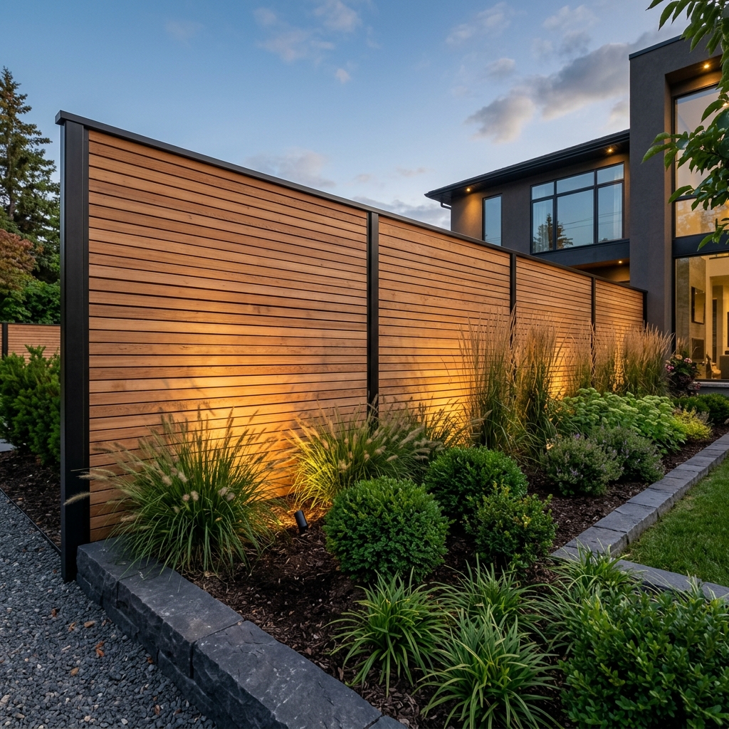 Horizontal privacy fence